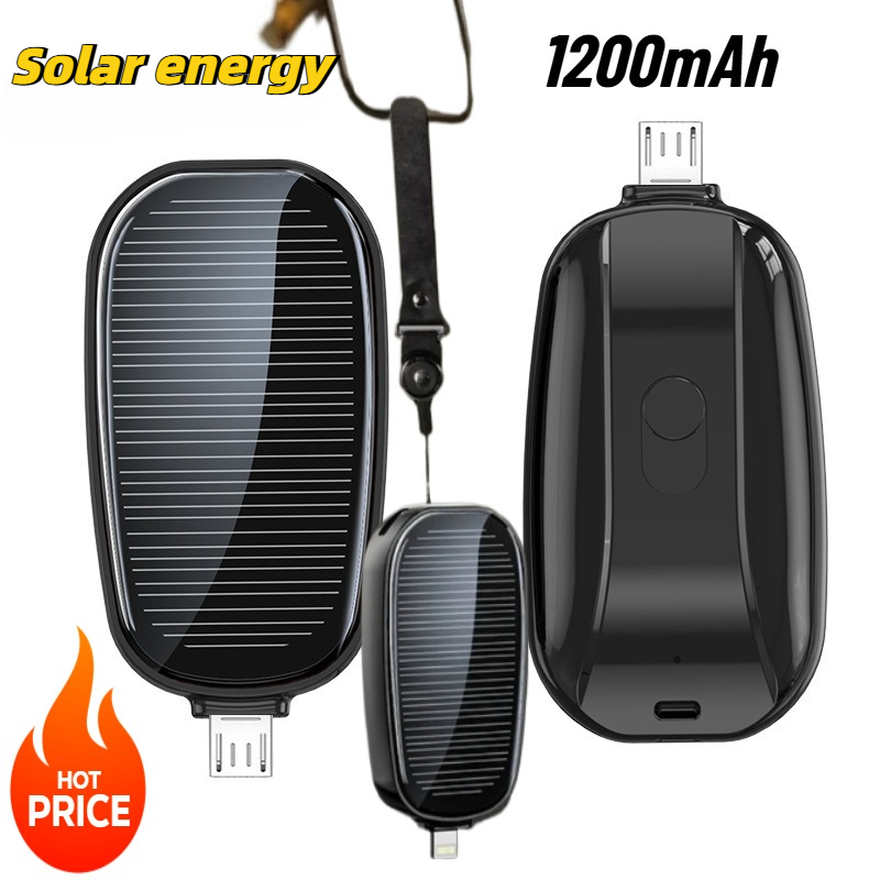 Outdoor Power Distribution Panel - Mini carregador portátil solar de 1200mAh,