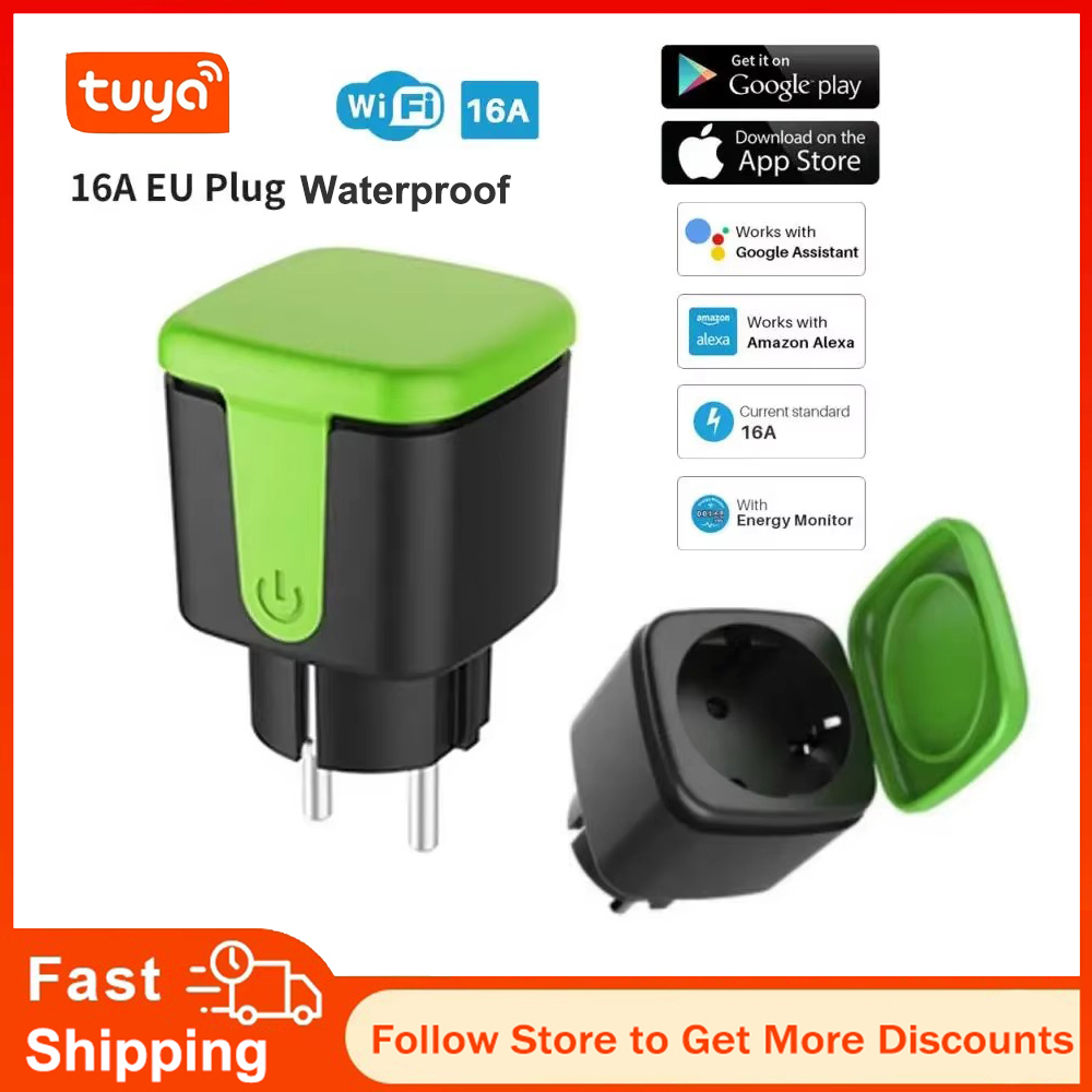Outdoor Power Outlet Waterproof - Tomada Inteligente Tuya EU 16A WiFi