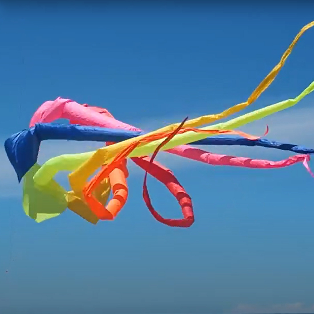 Outdoor Power Reel - Arco-íris giratório macio Kite Tail Hanger,