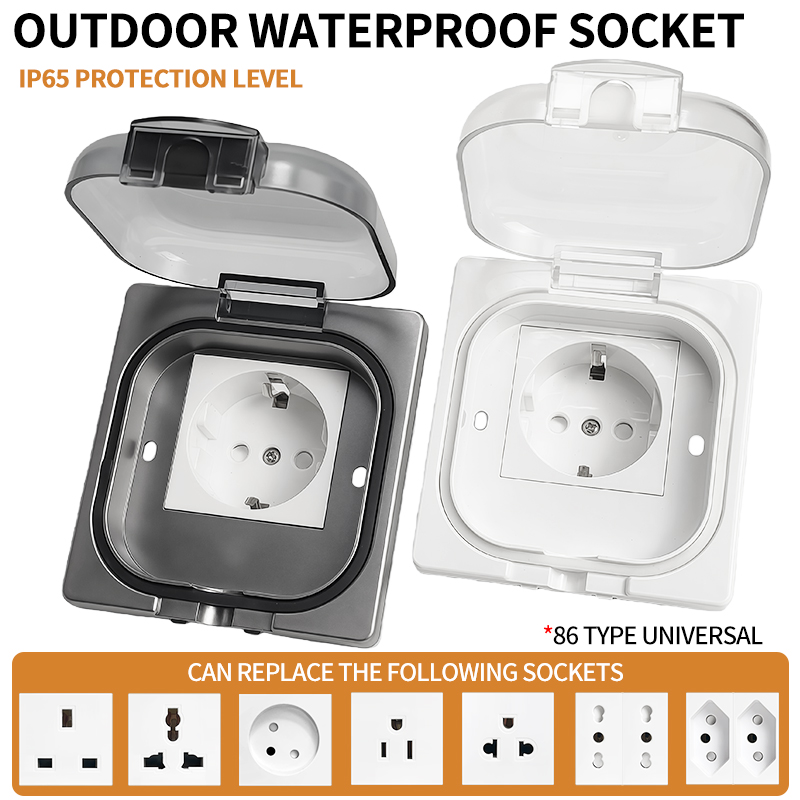 Outdoor Power Distribution Box - Tomada externa à prova d'água ip65,