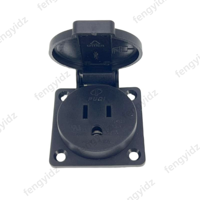 Preto 125v 15a 20a ip44 ce amé - Outdoor Power Outlet Waterproof avaliação e preço