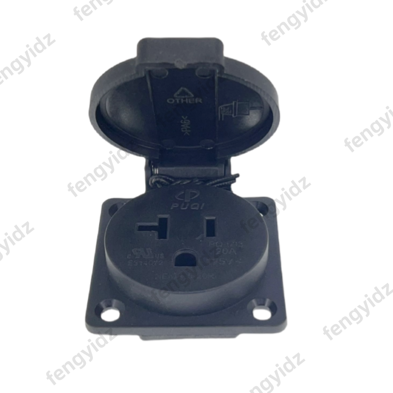 Preto 125v 15a 20a ip44 ce amé - Outdoor Power Outlet Waterproof avaliação e preço