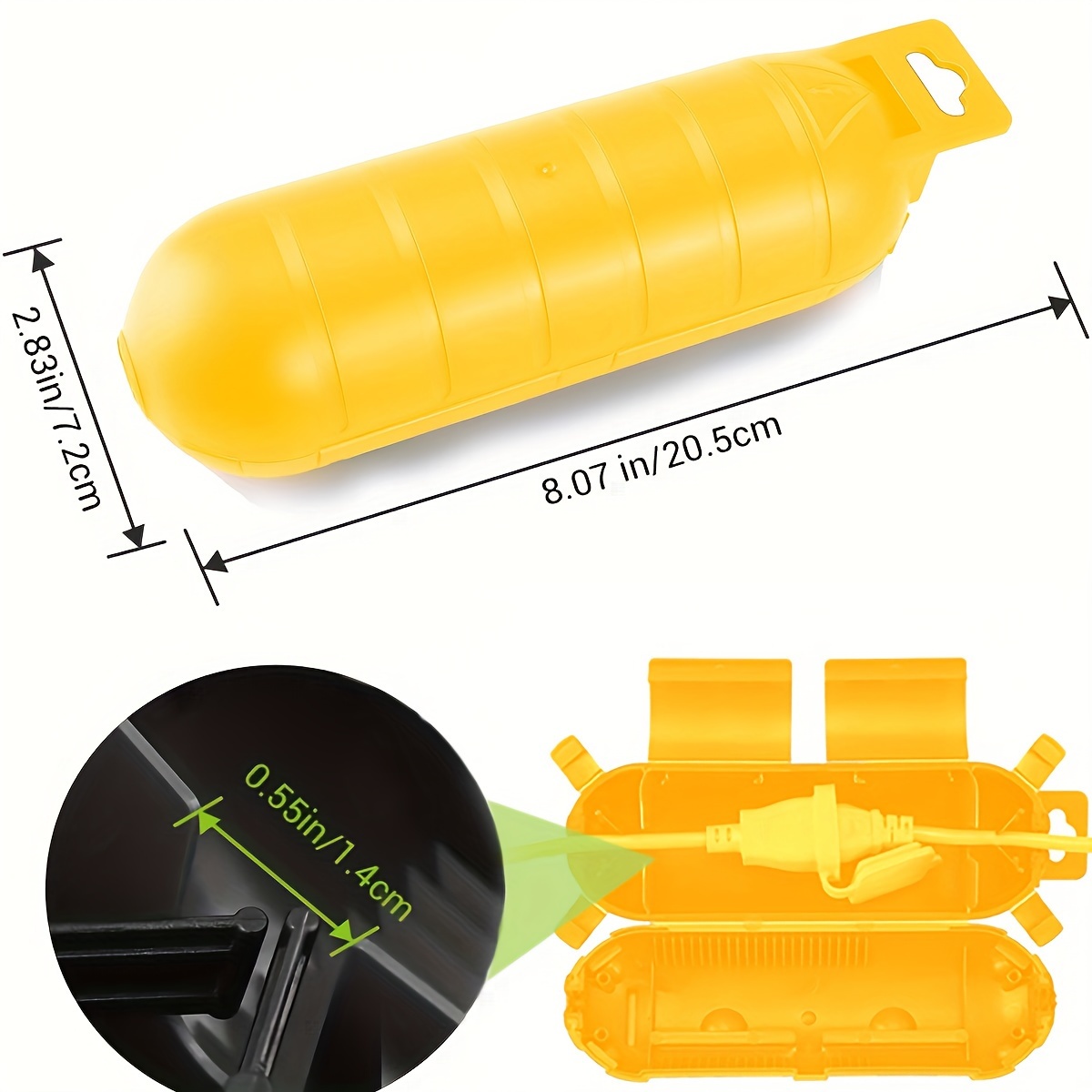 Capa de Segurança Amarela para - Extension Cord Outdoor avaliação e preço