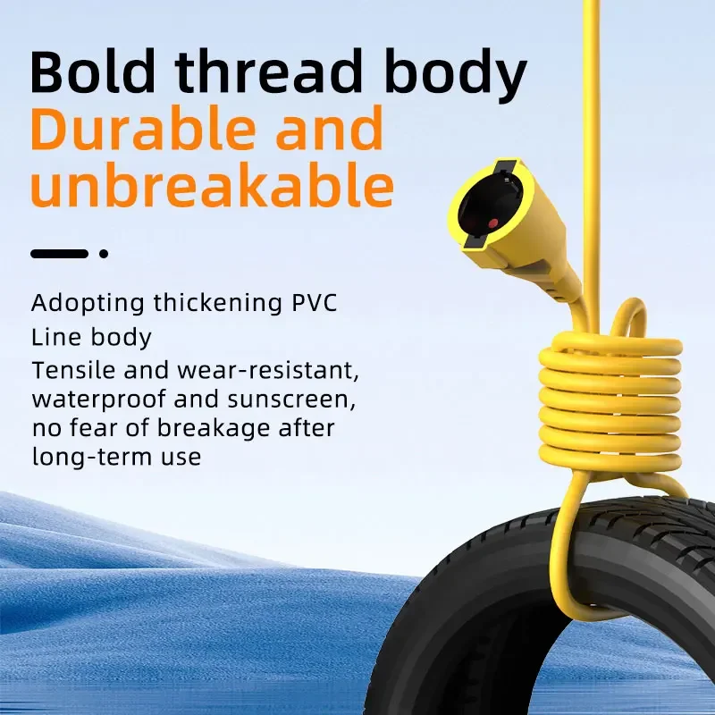 Cabo de Extensão Schuko EU 16A - Outdoor Power Extension Cord avaliação e preço