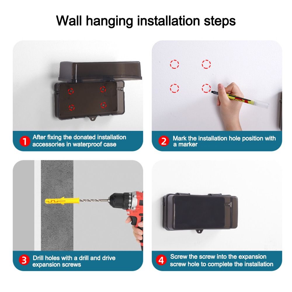 Caixa de Plástico Portátil par - Outdoor Power Outlet Waterproof avaliação e preço